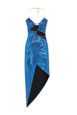 LONG DRESS IN LAMINATED JERSEY