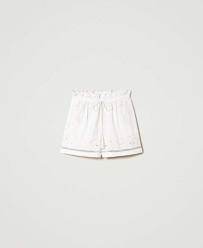 woven shorts optical white