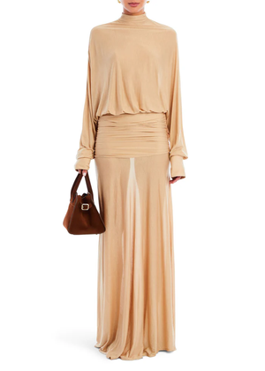 Maxikleid mit Schwanenmotiv
