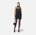 Kleid aus Duchesse mit Strass