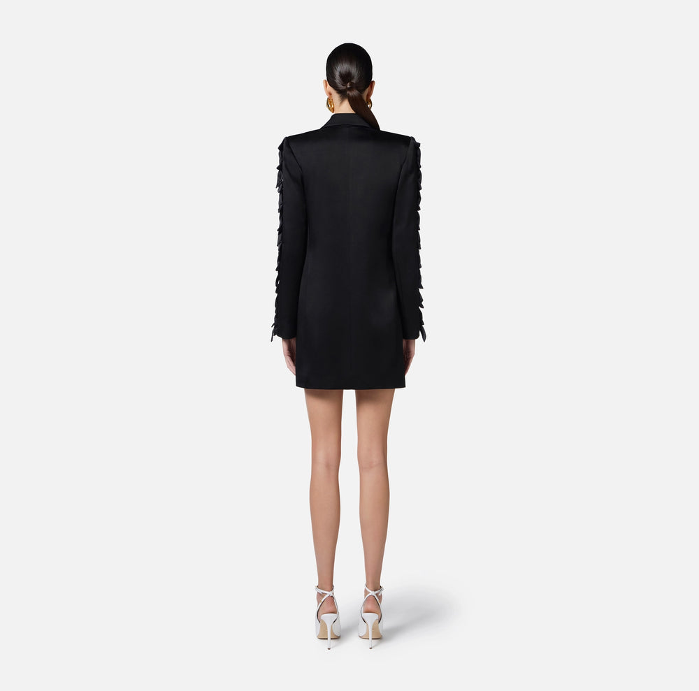 Abito in envers satin con fiocchi