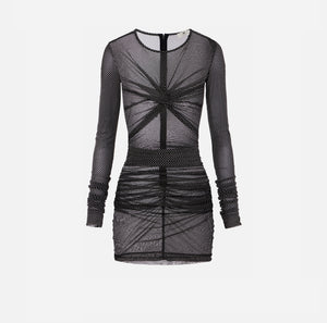 Kleid aus Tüll mit Tupfen-Print