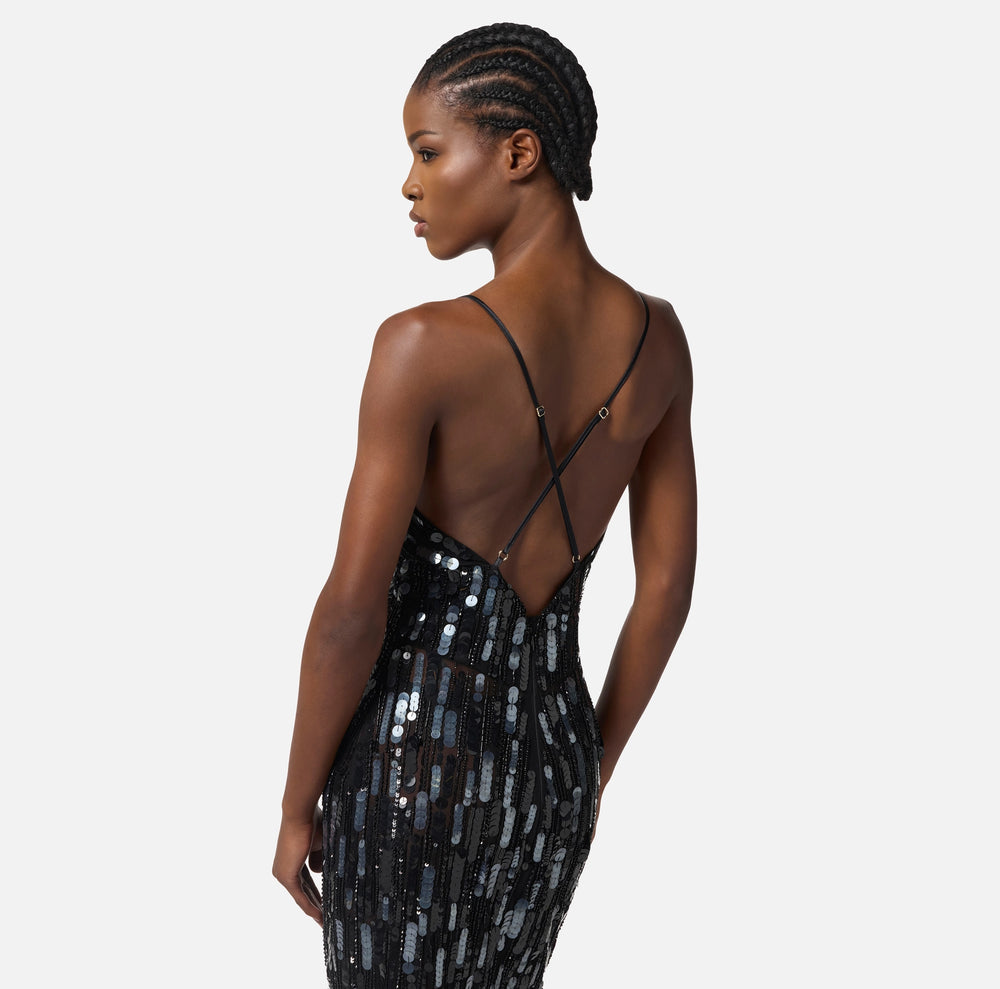 Red Carpet-Kleid aus Tüll mit Pailletten