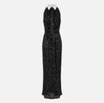 Red Carpet-Kleid mit in Pailletten und Krawatte
