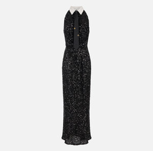 Red Carpet-Kleid mit in Pailletten und Krawatte