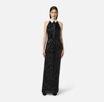 Red Carpet-Kleid mit in Pailletten und Krawatte
