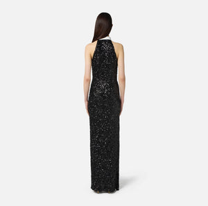 Red Carpet-Kleid mit in Pailletten und Krawatte