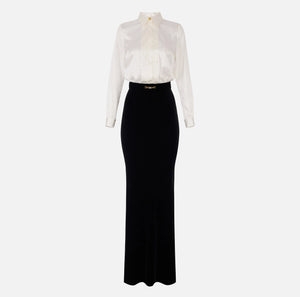 Red Carpet-Kleid aus Satin und Samt