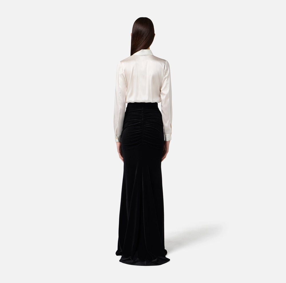 Red Carpet-Kleid aus Satin und Samt