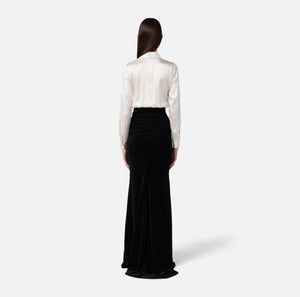Red Carpet-Kleid aus Satin und Samt
