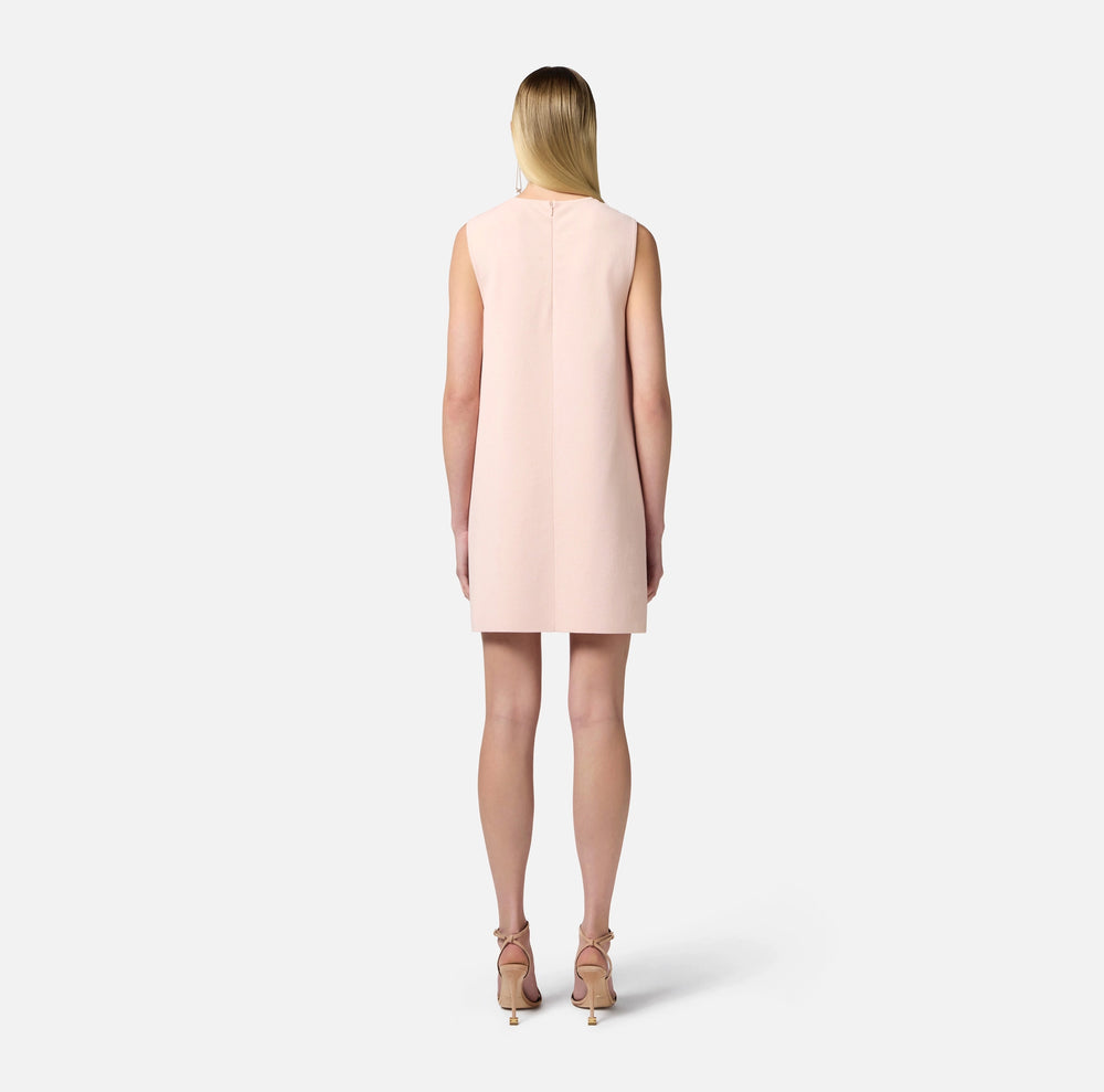 Kleid aus Viskose mit Transparenzen und Schleifen