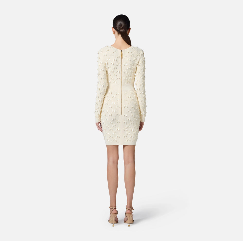 Kleid aus Stretch-Viskose mit Schleifen