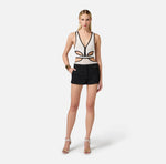 Body mit Netzmuster und Cut-outs
