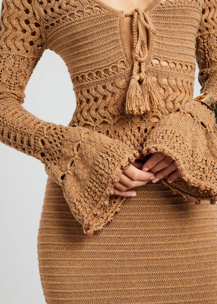 SERENO KNIT CROCHET DRESS