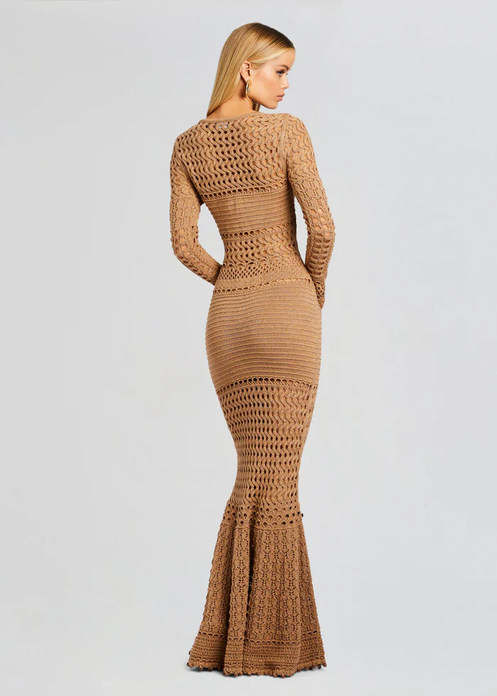SERENO KNIT CROCHET DRESS