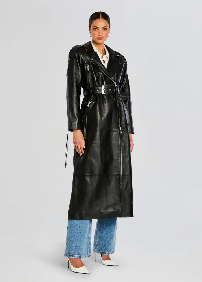 KNIGHTLEY LEATHER TRENCH COAT
