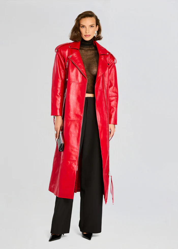 KNIGHTLEY LEATHER TRENCH COAT