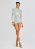 AUBURN EMBELLISHED KNIT ROMPER