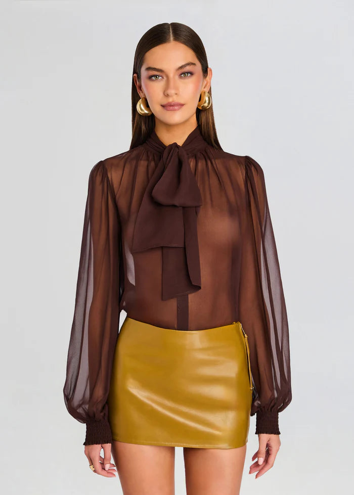 HASLI SILK CHIFFON TOP