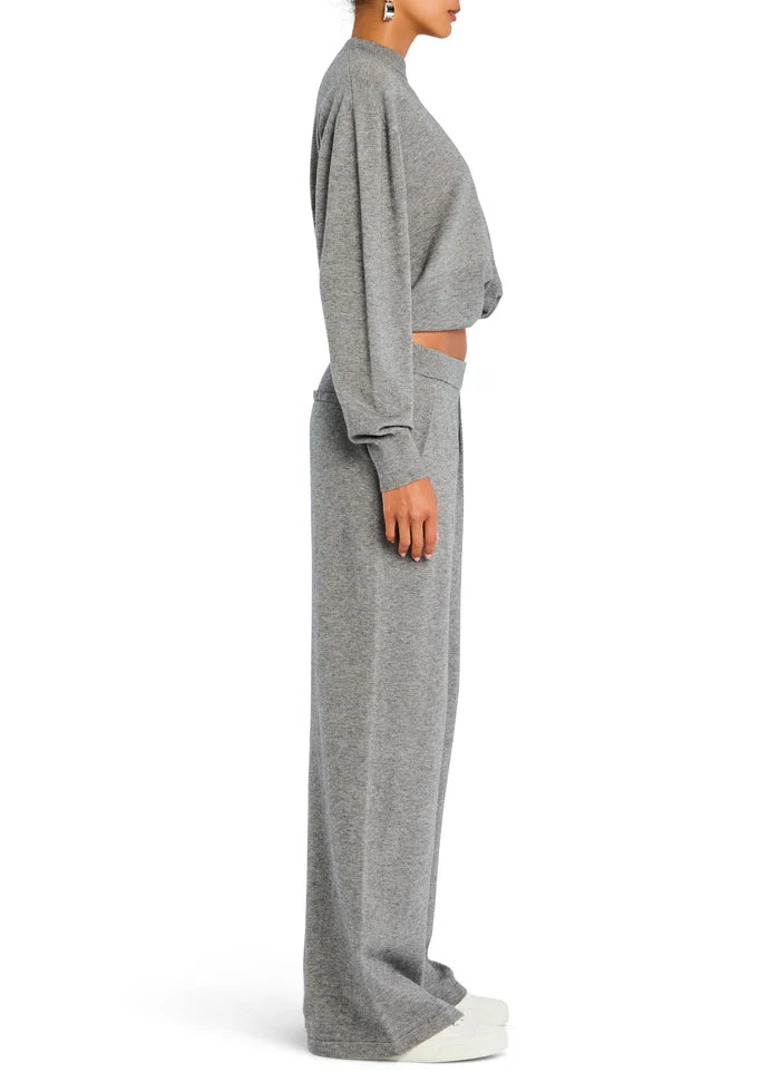 ALYA KNIT PLEATED TROUSERS