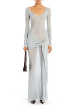 ASHERA METALLIC KNIT DRESS