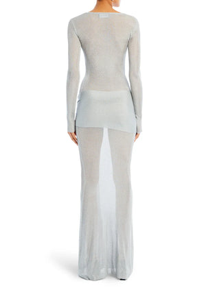 ASHERA METALLIC KNIT DRESS