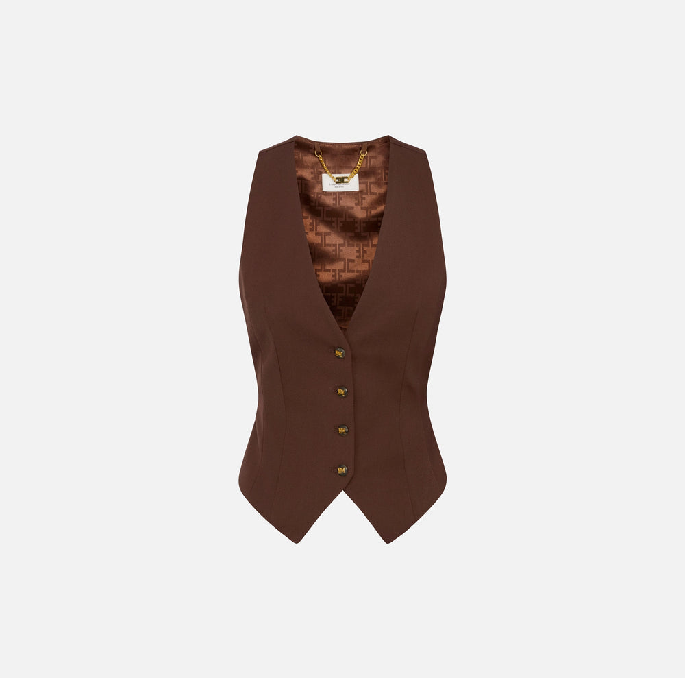 Weste aus Baumwoll-Gabardine