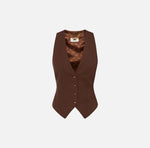 Weste aus Baumwoll-Gabardine