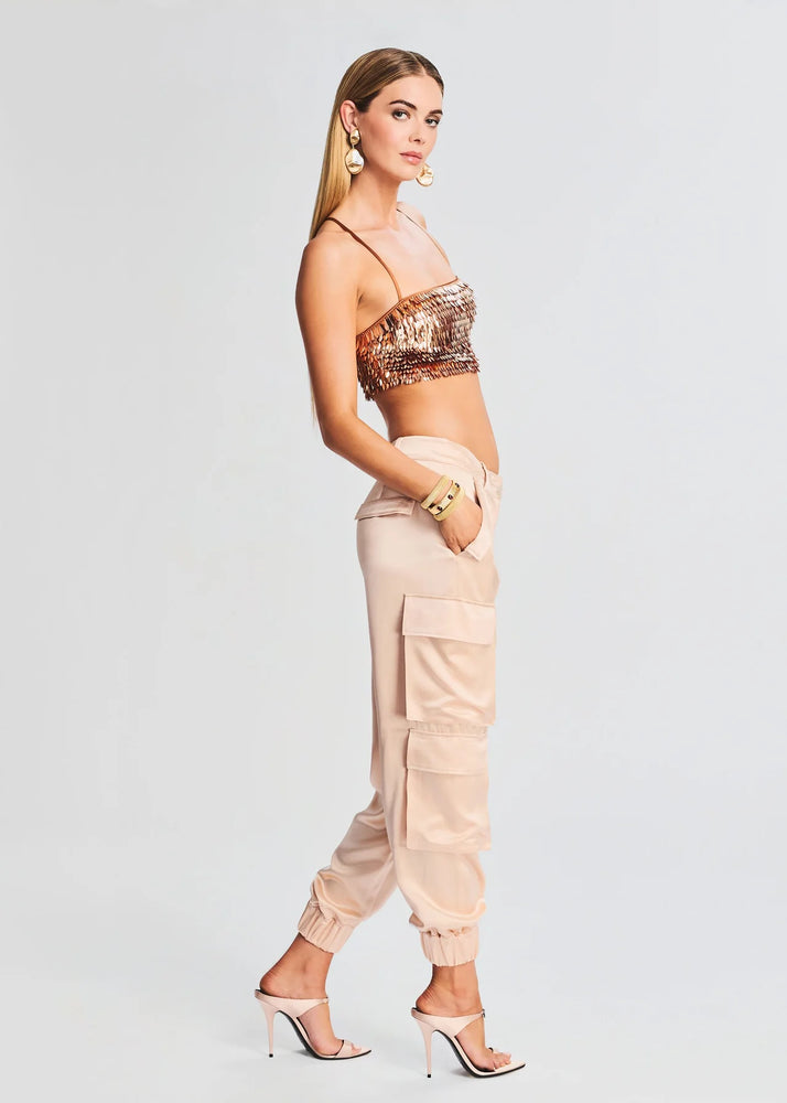 RYN SEQUIN FEATHER TOP