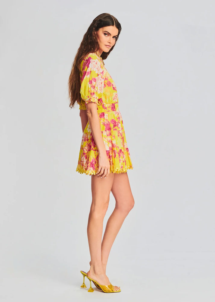 AURIL YELLOW SHORT DRESS