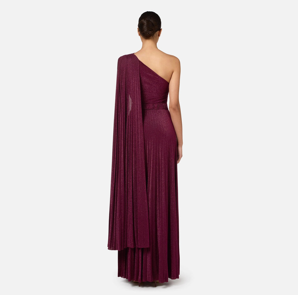 Einschultriges Red Carpet-Kleid aus plissiertem Lurex-Jersey
