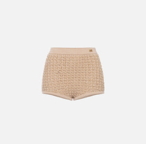 Shorts aus Bouclé mit Pailletten