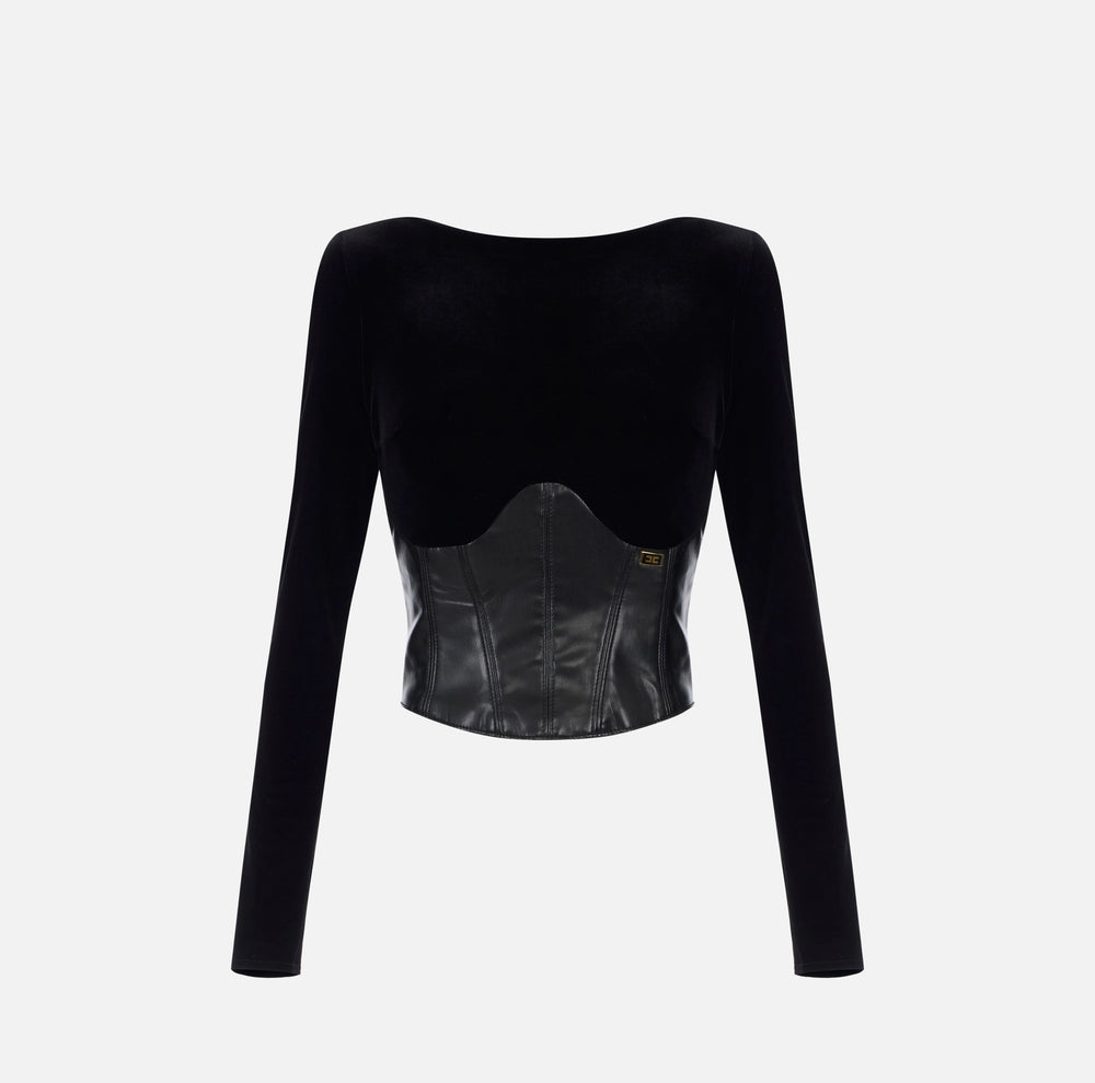 Bustier-Top aus Samt