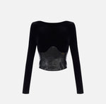 Bustier-Top aus Samt