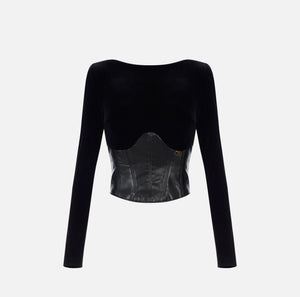 Bustier-Top aus Samt