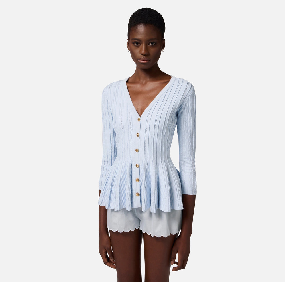 Strickcardigan mit Falten