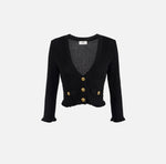 Strick-Cardigan mit Logo-Knöpfen