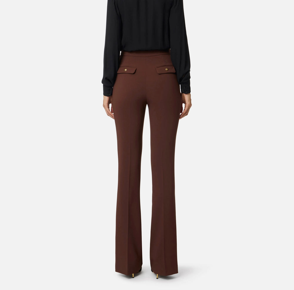 Pantaloni in crêpe leggero con catena gioiello