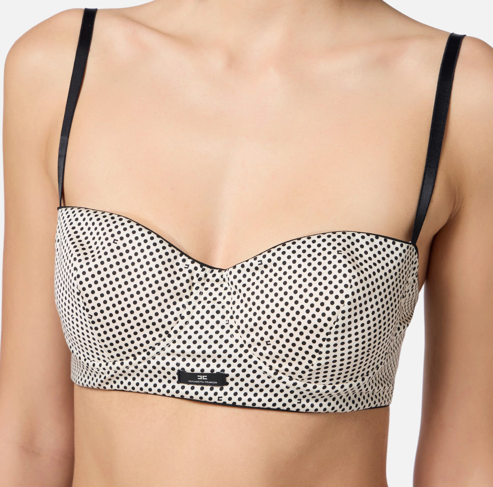 BH aus Baumwolle mit Tupfen-Print