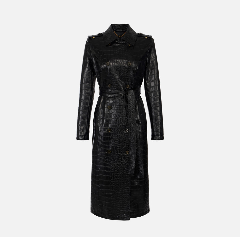 Trench con stampa cocco