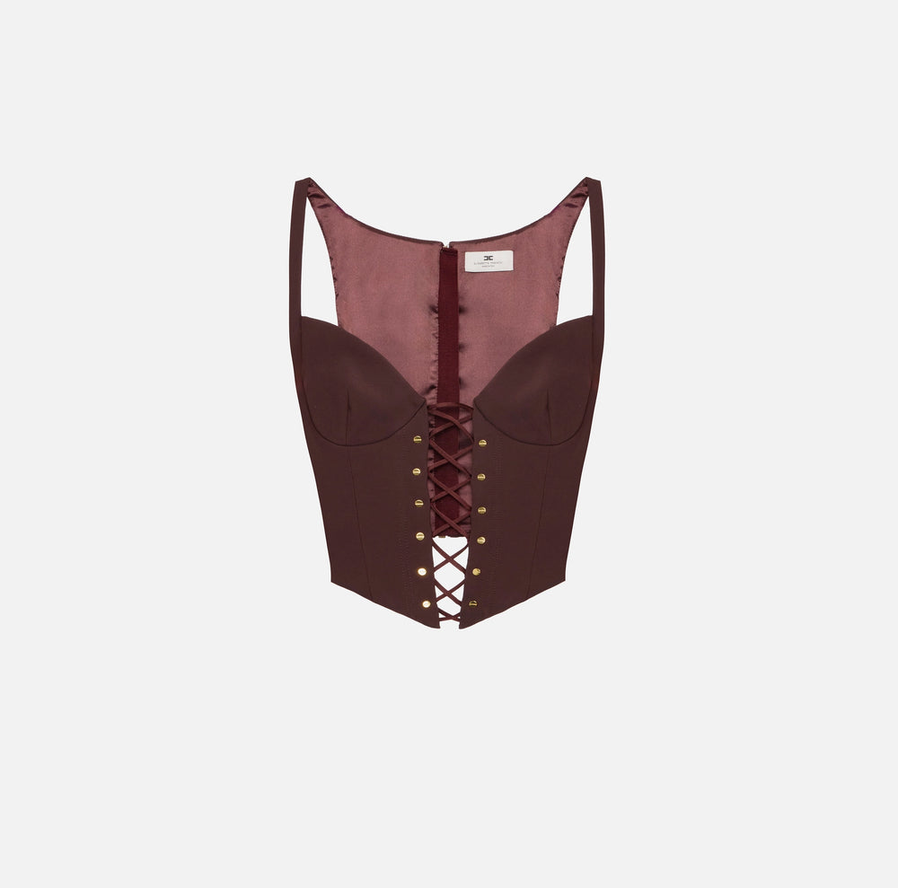 Top bustier in tessuto bielastico