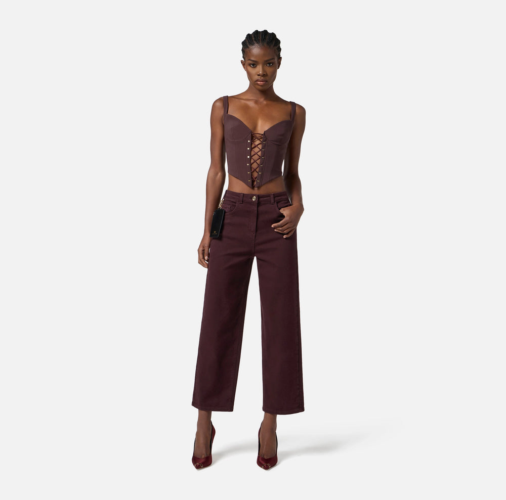 Top bustier in tessuto bielastico