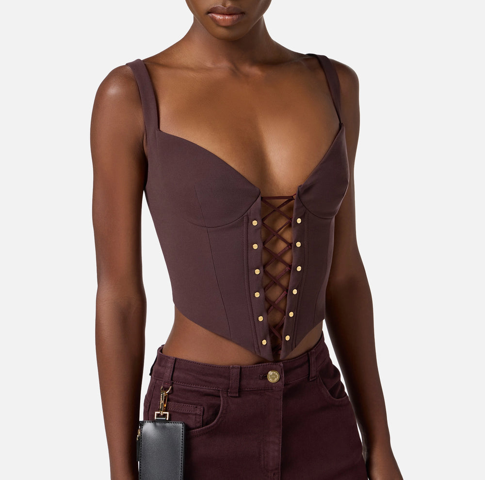 Top bustier in tessuto bielastico