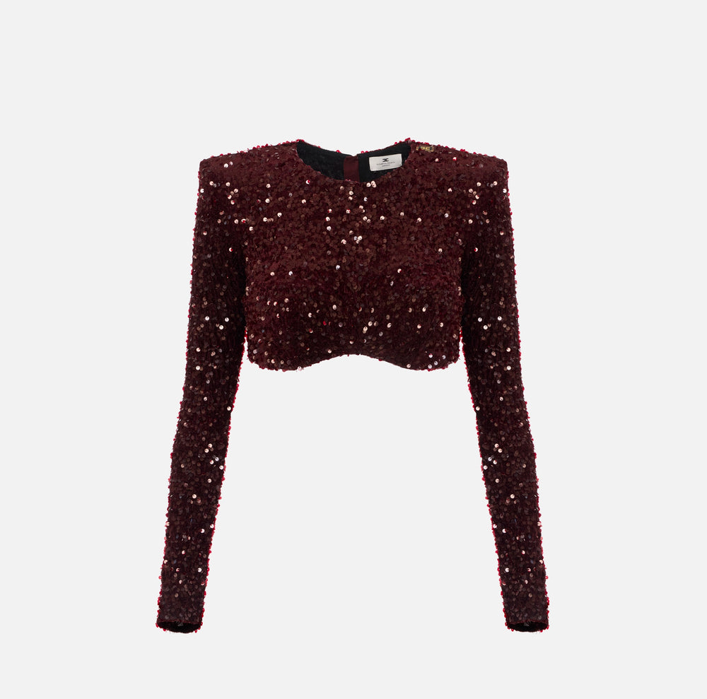 Top in paillettes
