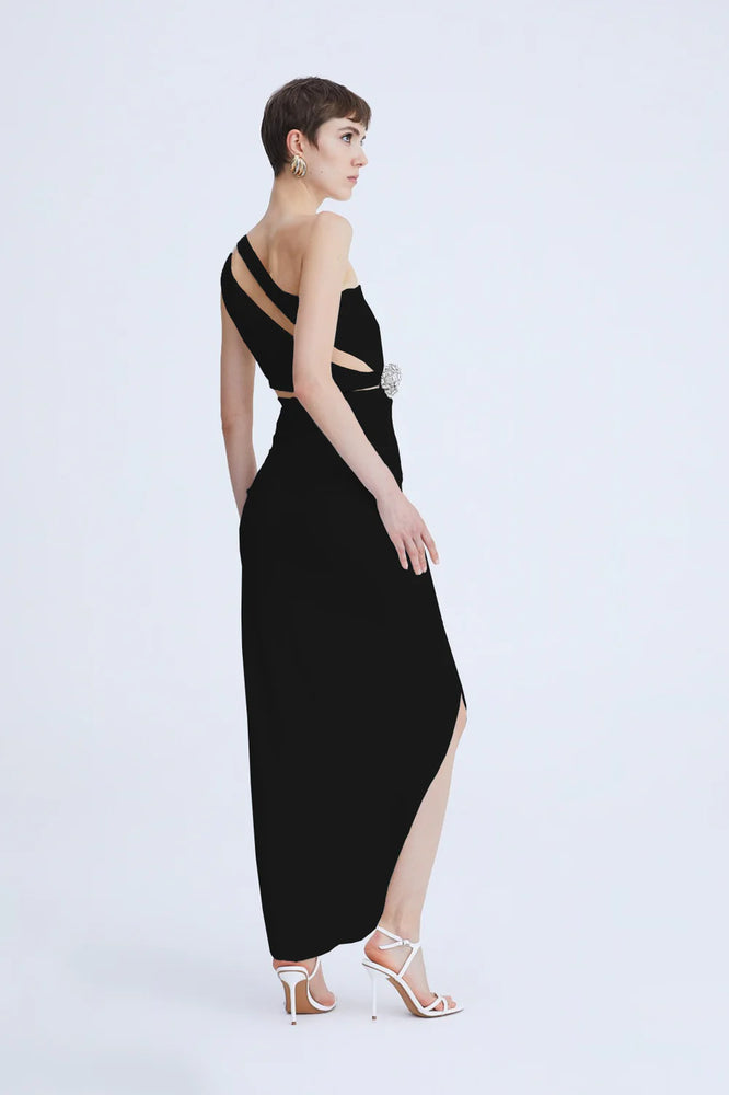 ONE-SHOULDER DRAPED DRESS