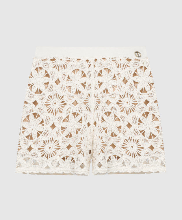 BEIGE SPITZENSHORTS