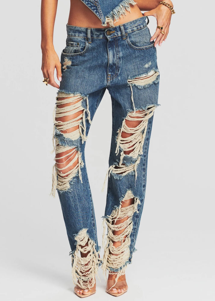SUPER DISTRESSED MAGGIE JEAN