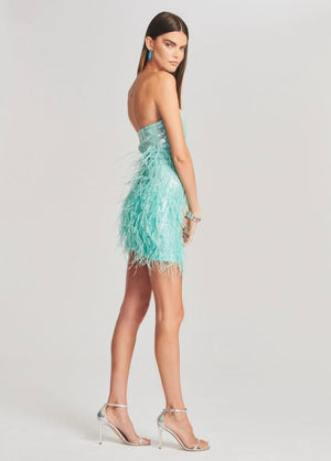 ANASTASIA SEQUIN FEATHER DRESS