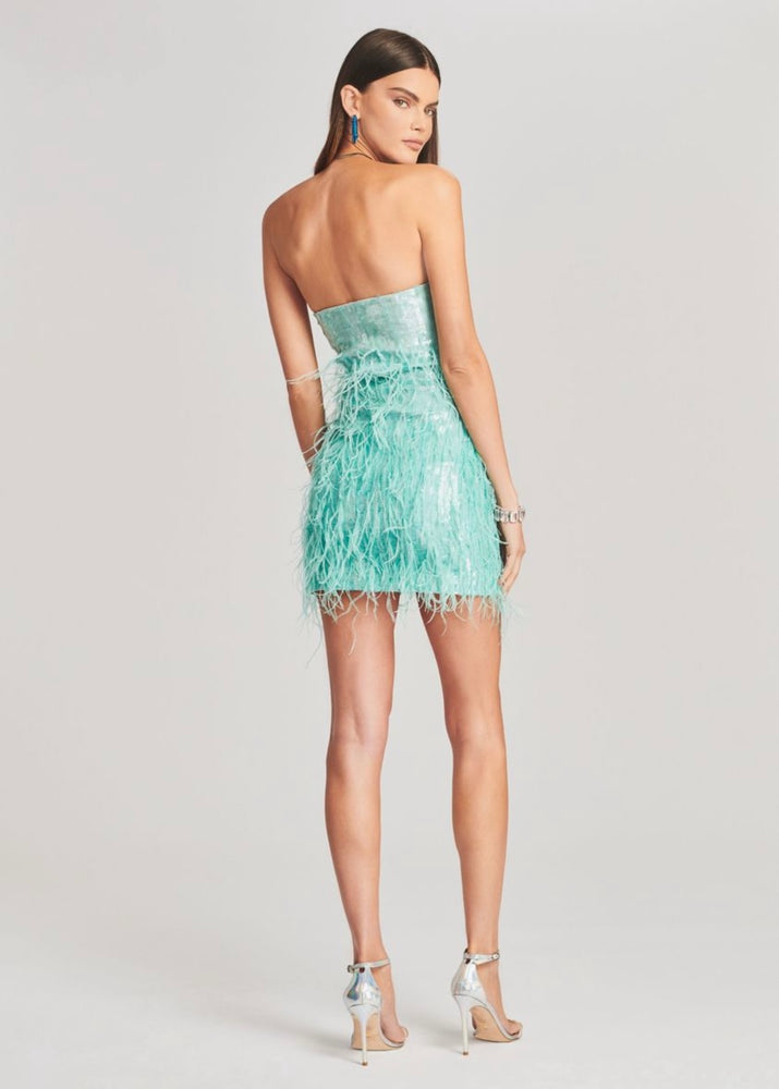 ANASTASIA SEQUIN FEATHER DRESS