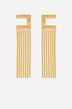 Ohrringe mit Strass-Logo